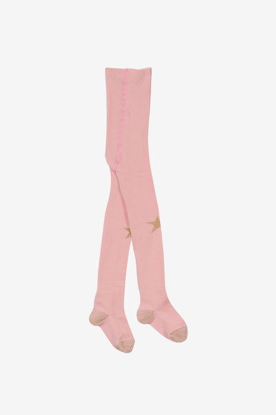 Star Lurex Tights - Moss Pink