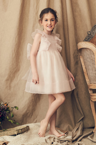 Flower Girls Dress Nellystella Mae Silk Orchid Ice