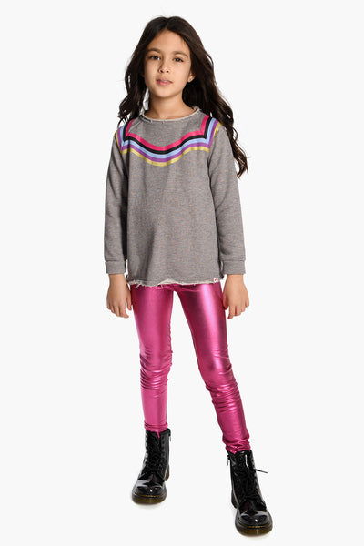 Girls Legging Appaman Metallic Fuchsia model