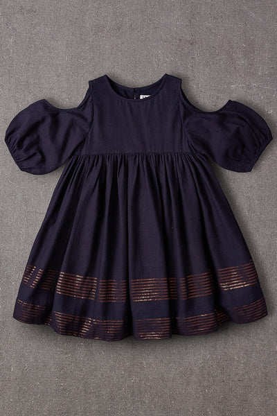 Nellystella Vanessa Dress - Navy/Copper