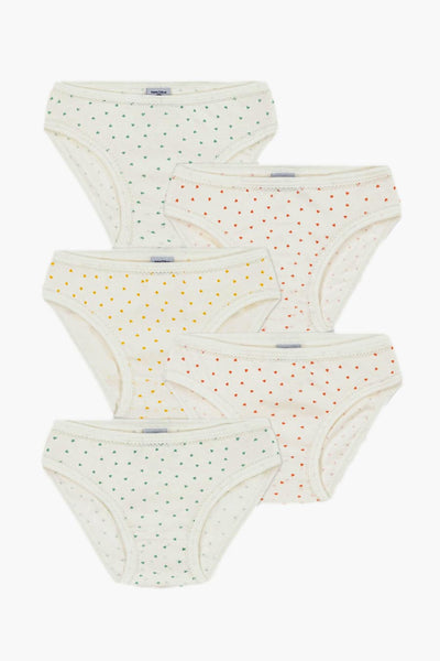 Petit Bateau Girls Underwear 5-Pack Tiny Hearts