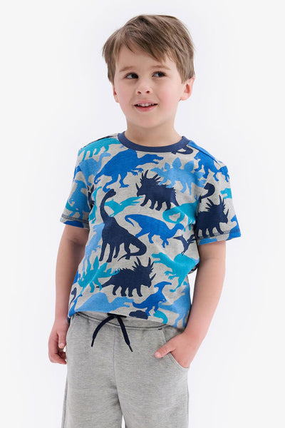 Boys Shirt Hatley Dino Blues