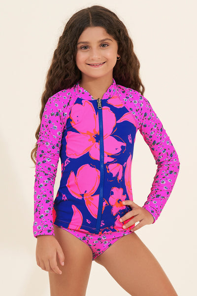 Girls Swim Maaji Duo Floral Rashguard Set