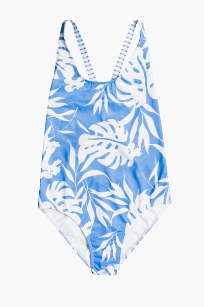 Roxy Flowers Addict One Piece Girls Swimsuit- Regatta