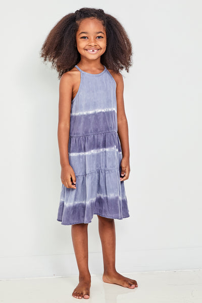 Girls Dress Bella Dahl Indigo Tiered 