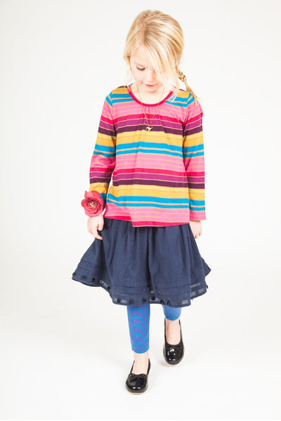 Pink Chicken Maggie Girls Skirt in Navy