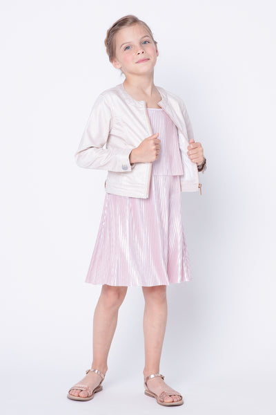 3pommes Metallic Rose Girls Dress