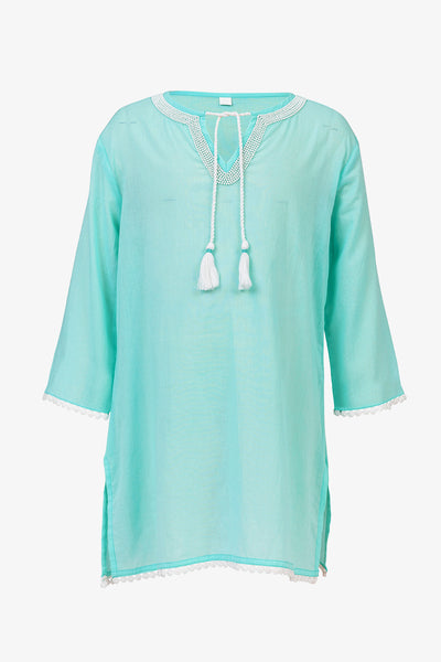 Snapper Rock Mint Beads Kids Kaftan