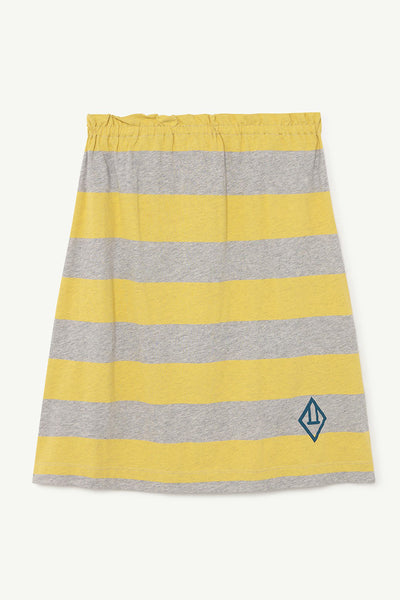 Kids Girls Skirt The Animals Observatory Stripes Kitten Girls Skirt - Grey Stripes