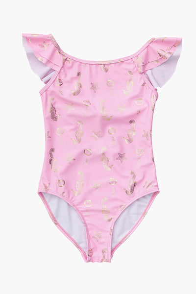 Snapper Rock Seahorse Sparkle Flutter Swimsuit