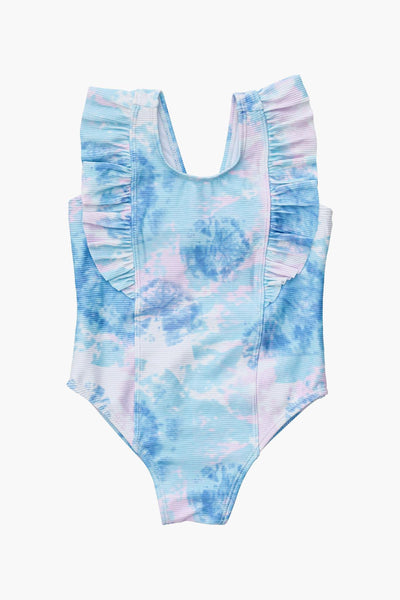 Snapper Rock Sky Dye Ruffle Shoulder Swimsuit