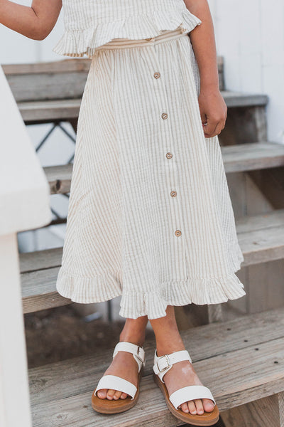 Rylee + Cru Striped Oceanside Girls Skirt 