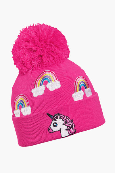 Turtle Fur Unicorn Kids Hat - Pink