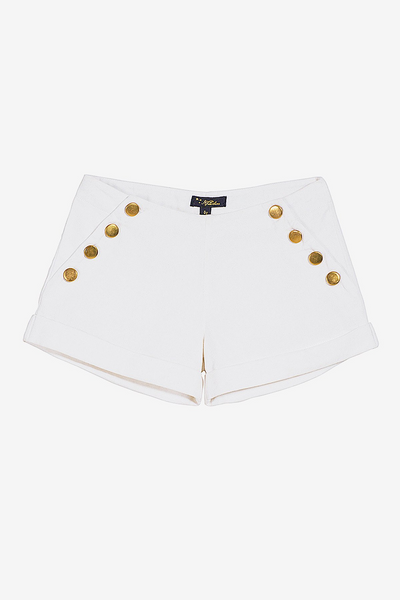 Velveteen Carmen Short - White