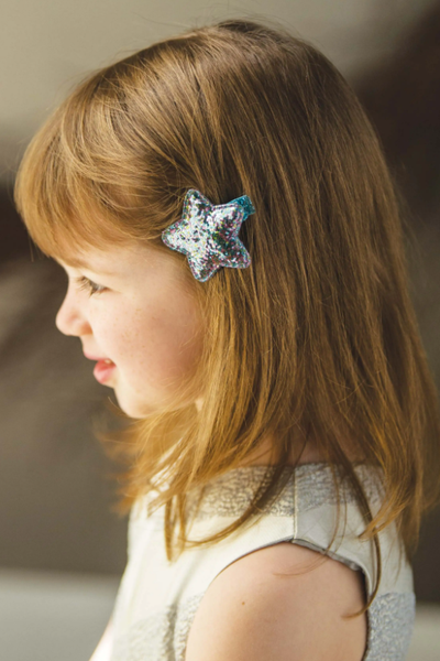 Puffy Heart Hair Clip - Multi